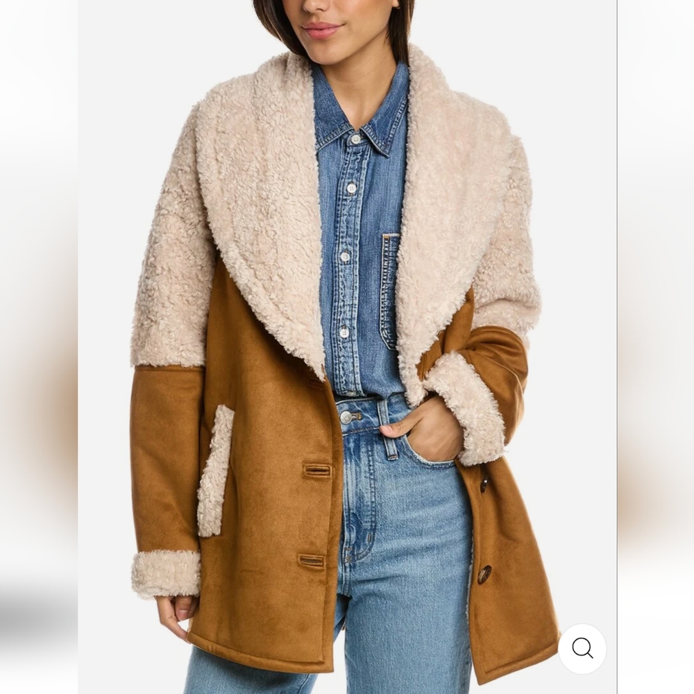 Apparis Kari Faux Shearling Car Coat